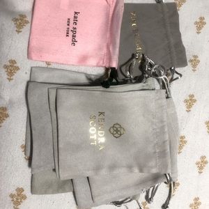 Kendra Scott dust bags 7, Kate spade and Vince Camuto dust bag.
